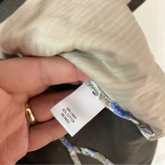 Banana Republic Safari Vest Olive Green Linen Cotton Cargo Utility Vest XS - Picture 5 of 5